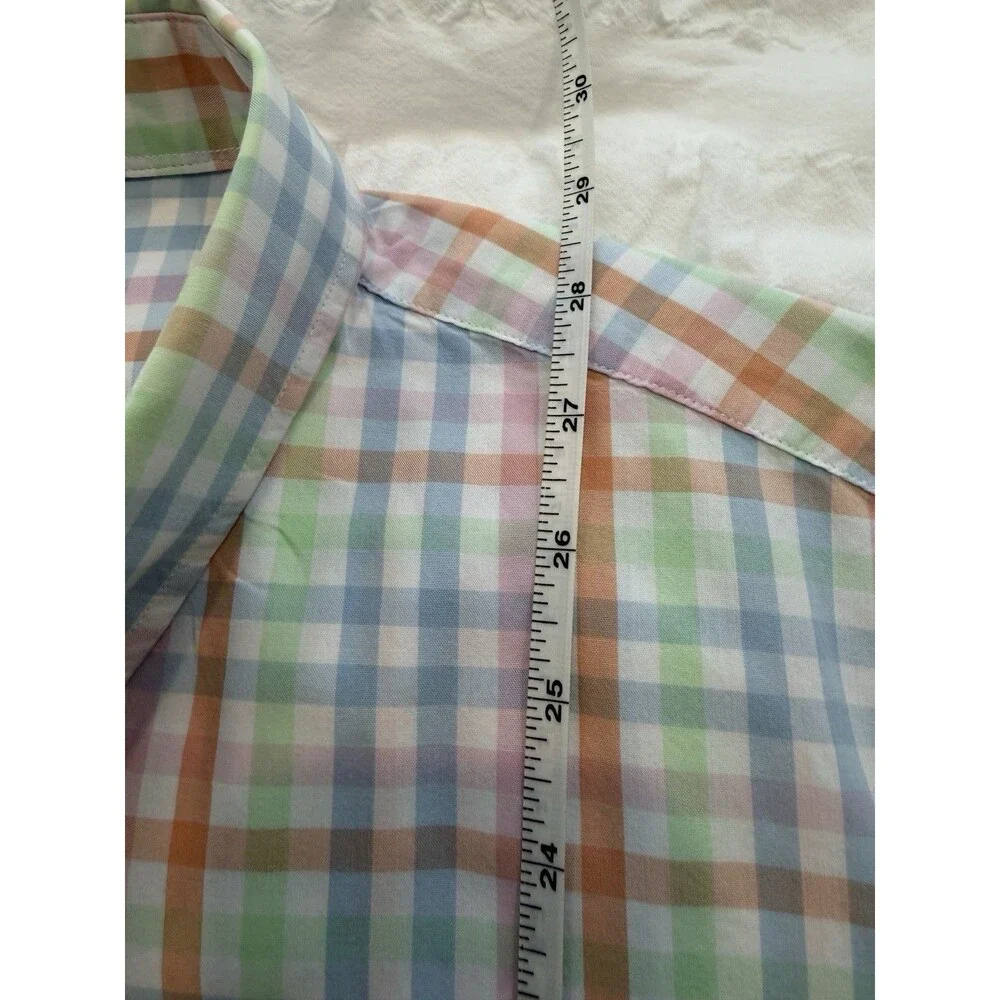 J. Crew Men’s Long Sleeve Cotton Plaid Shirt, XL, Slim Fit, GUC